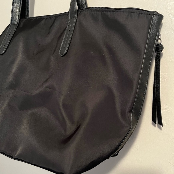 Botkier New York Black Large Tote Nylon Zipper Shoulder Bag - Picture 11 of 12